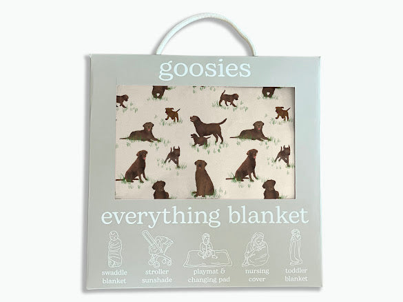 Everything Blanket by Goosies, soft bamboo and spandex blend, 40 inch square, neutral tone