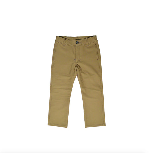 Blue Quail Khaki Pants in boot-cut silhouette with no-pleat design and side pockets