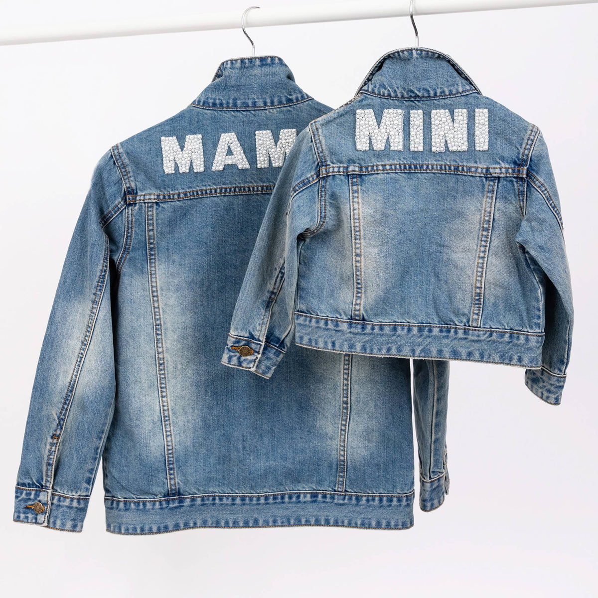 Denim Beaded  Jacket - Mama: 1X