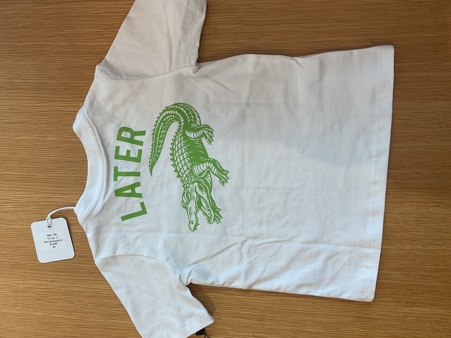 Asher-White Alligator Graphic Pocket Tee