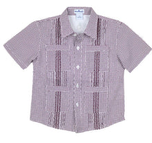 Load image into Gallery viewer, Guayabera, Game Day, Wave Check SS Shirt-Blue Quail
