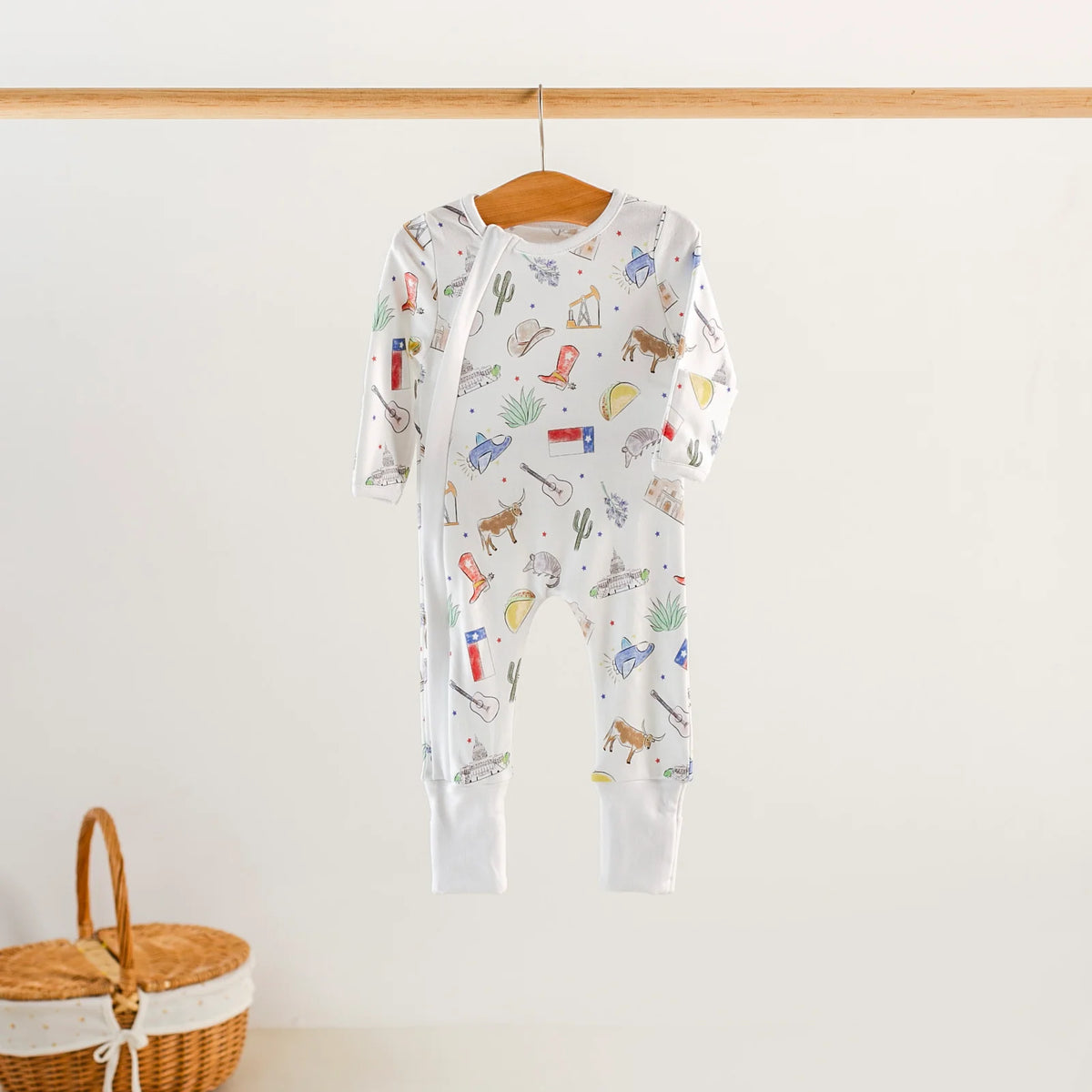 Texas Kids Organic Cotton Pajama Zip Up