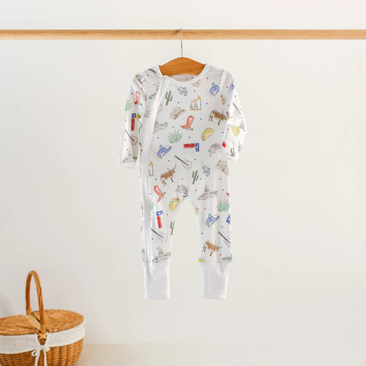 Texas Kids Organic Cotton Pajama Zip Up