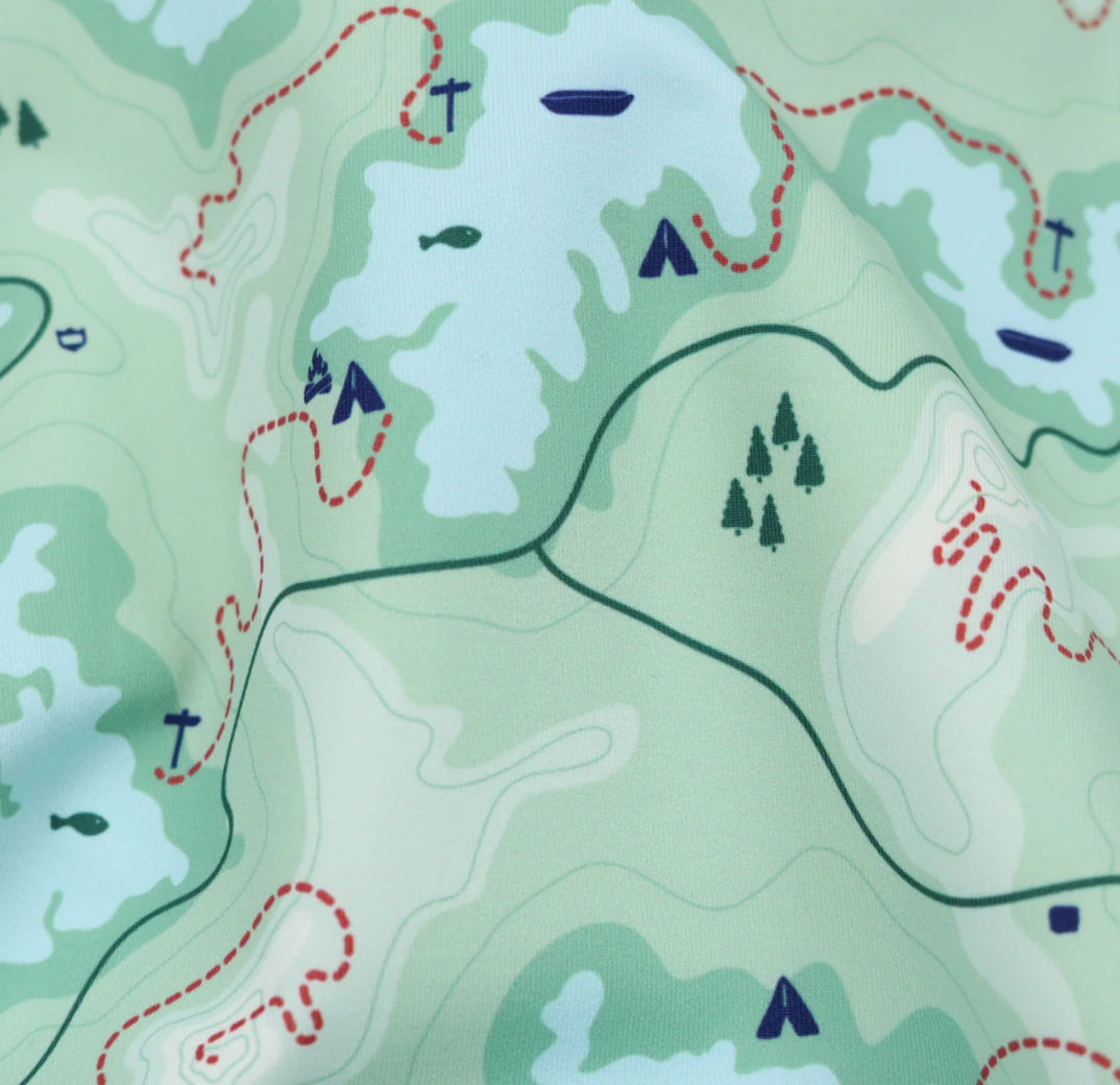 Trail Map Camo LS Performance Tee-Blue Quail