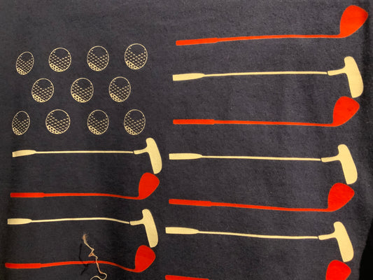 Asher-Navy Golf Flag Graphic Pocket Tee