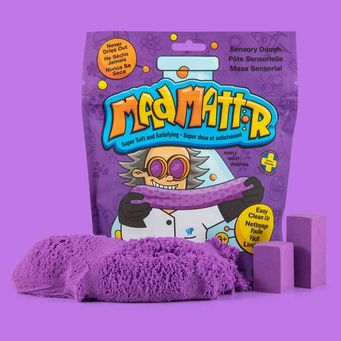 Quantum Pack Purple sensory dough by Mad Mattr in 10oz packaging
