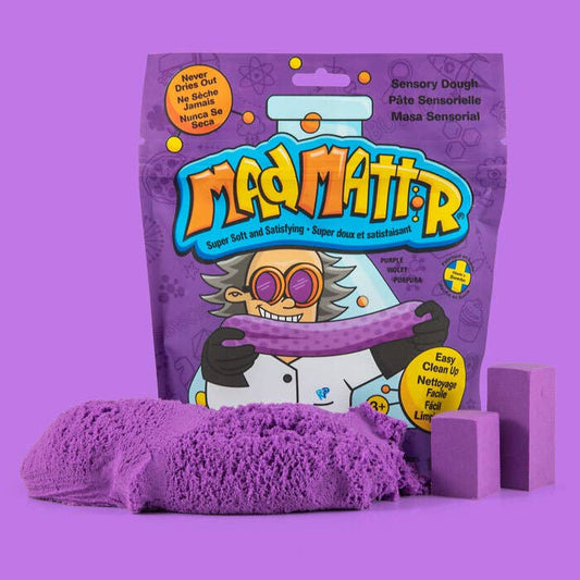 Quantum Pack Purple sensory dough by Mad Mattr in 10oz packaging