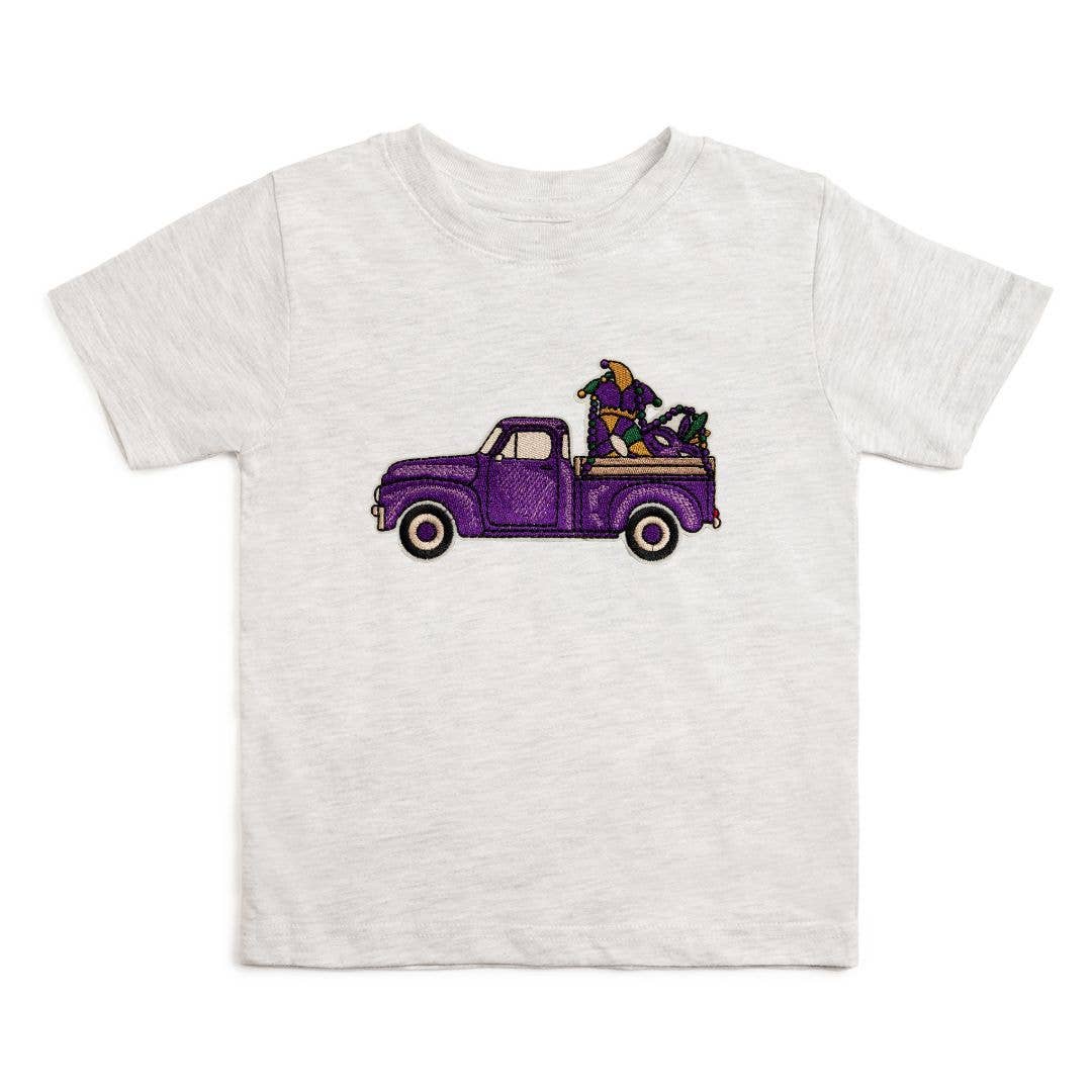 Mardi Gras Truck Patch Short Sleeve T-Shirt
