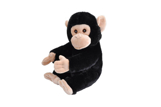 Ecokins Chimpanzee 12-inch stuffed animal by Wild Republic, made from 100% recycled materials