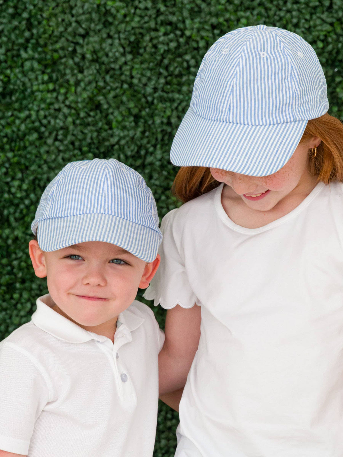 RuggedButts - Kids Classic Blue Seersucker Baseball Hat