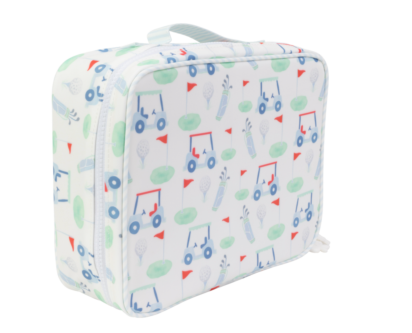 The Lunchbox-Golf by Apple of my Isle, PVC-free wipeable lunchbox in classic pattern