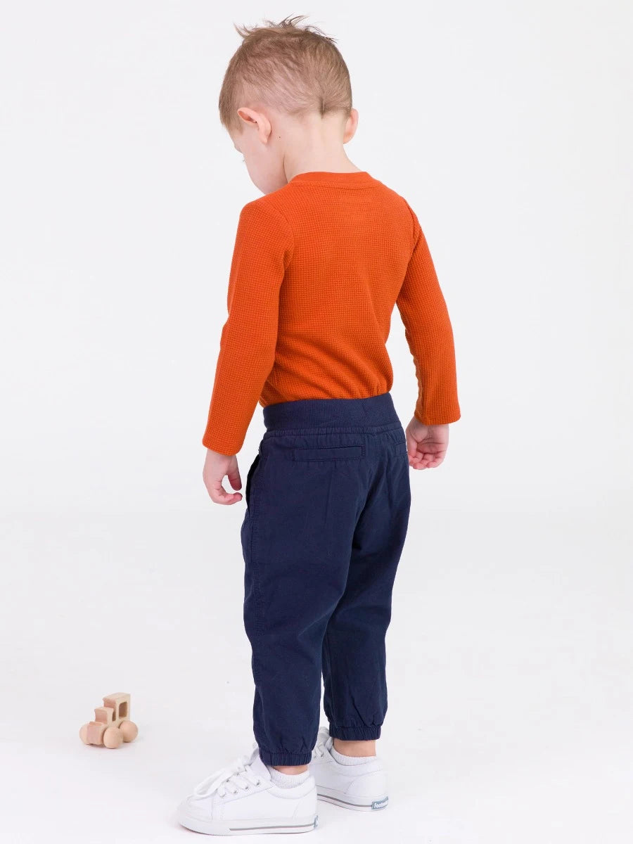 Waffle Knit Henley Bodysuit-Rust, Rugged Butts