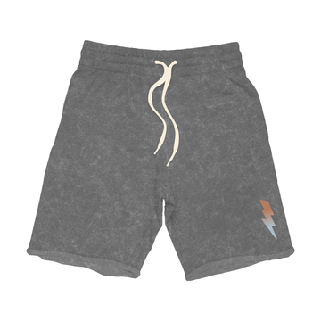 Rad Power Sweat Shorts in mineral black by Tiny Whales, 100% cotton