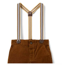 Load image into Gallery viewer, Janie and Jack, SUSPENDER CORDUROYPANT-BROWN
