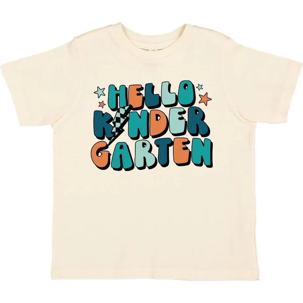 Hello Kindergarten! SS T-Shirt-Natural, Sweet Wink