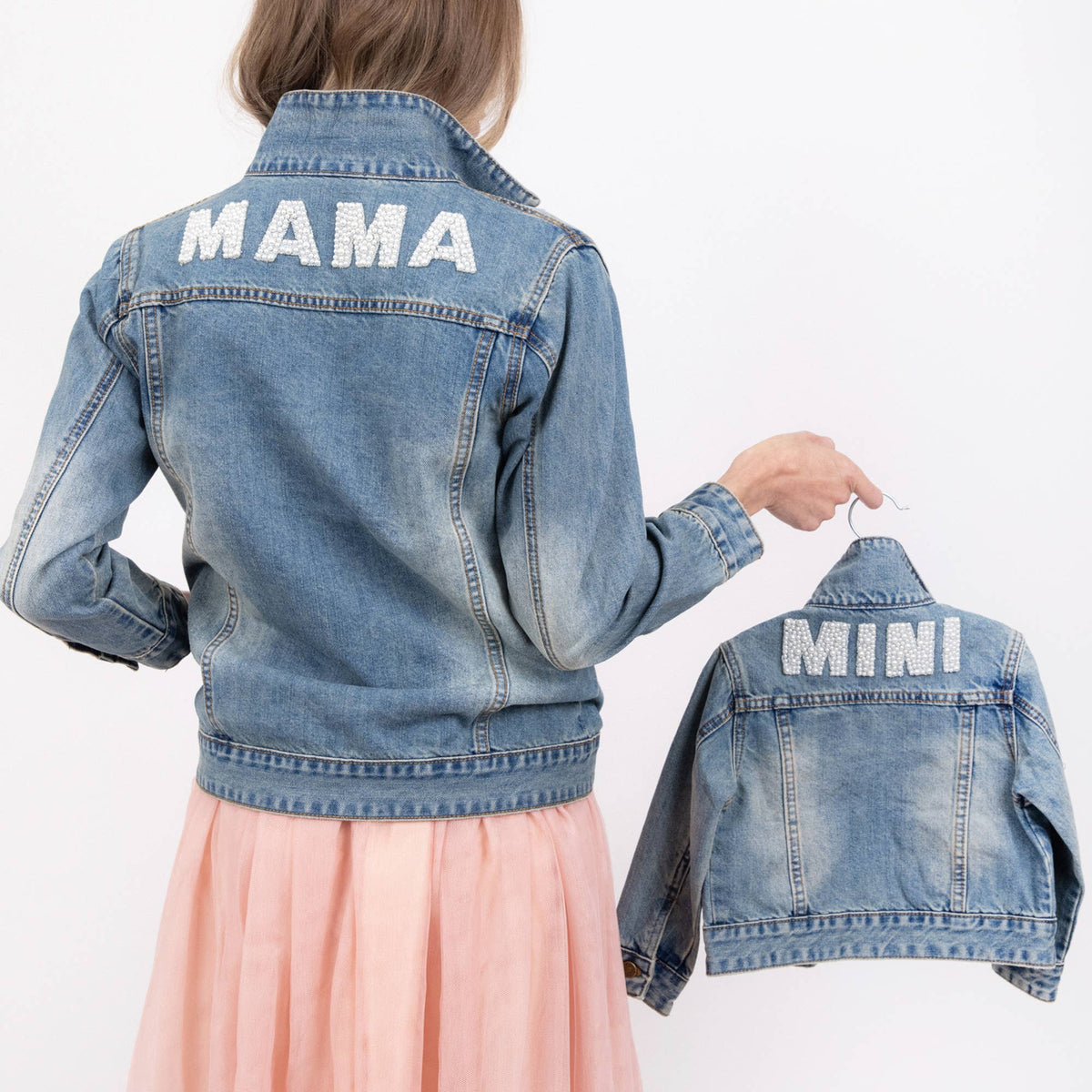 Denim Beaded  Jacket - Mama: 1X