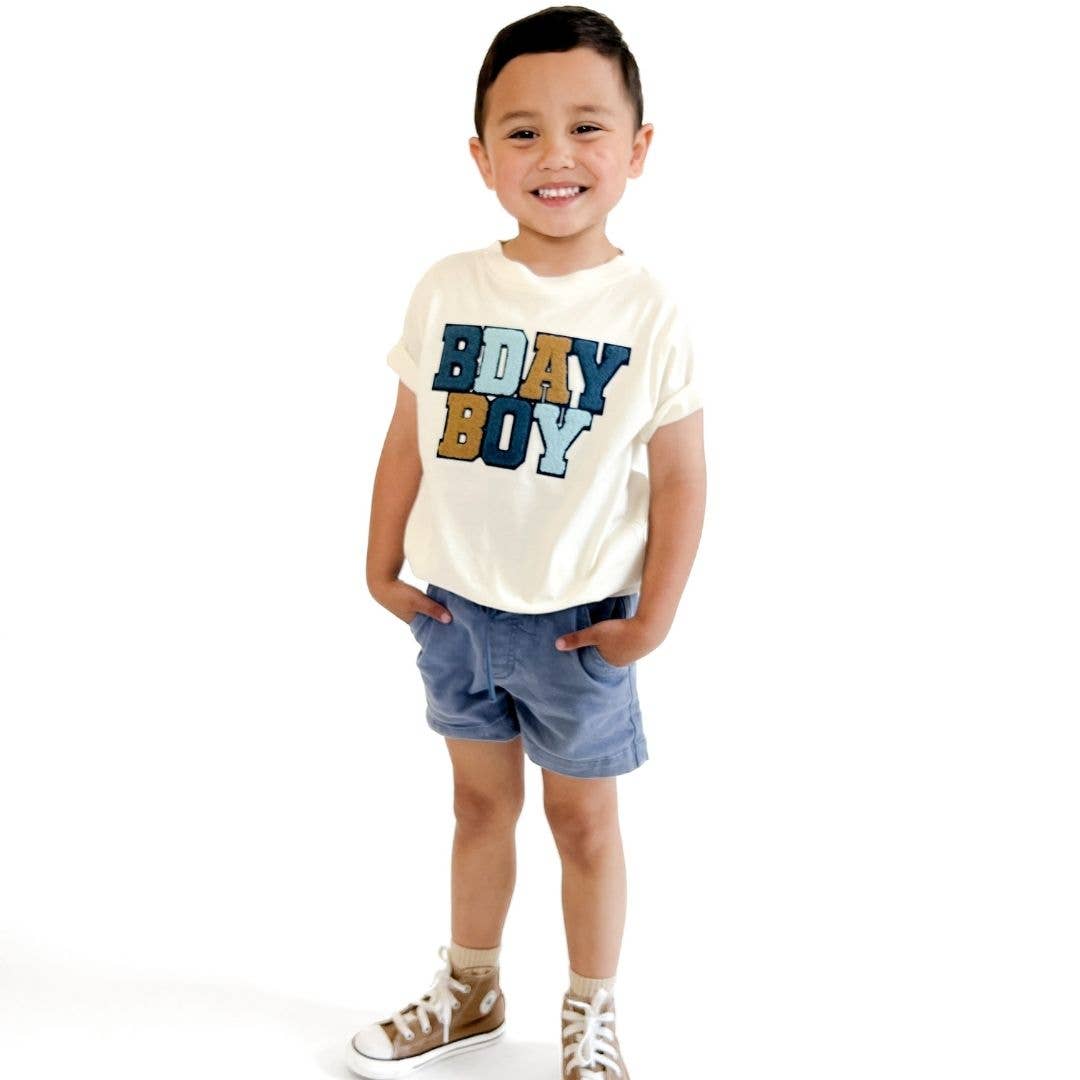 Birthday Boy Patch T-Shirt - Natural