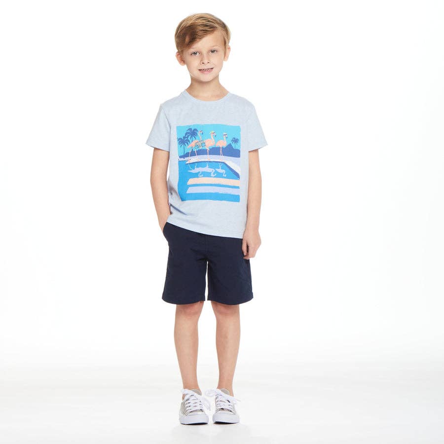 Party Flamingo Graphic Tee & Short Set