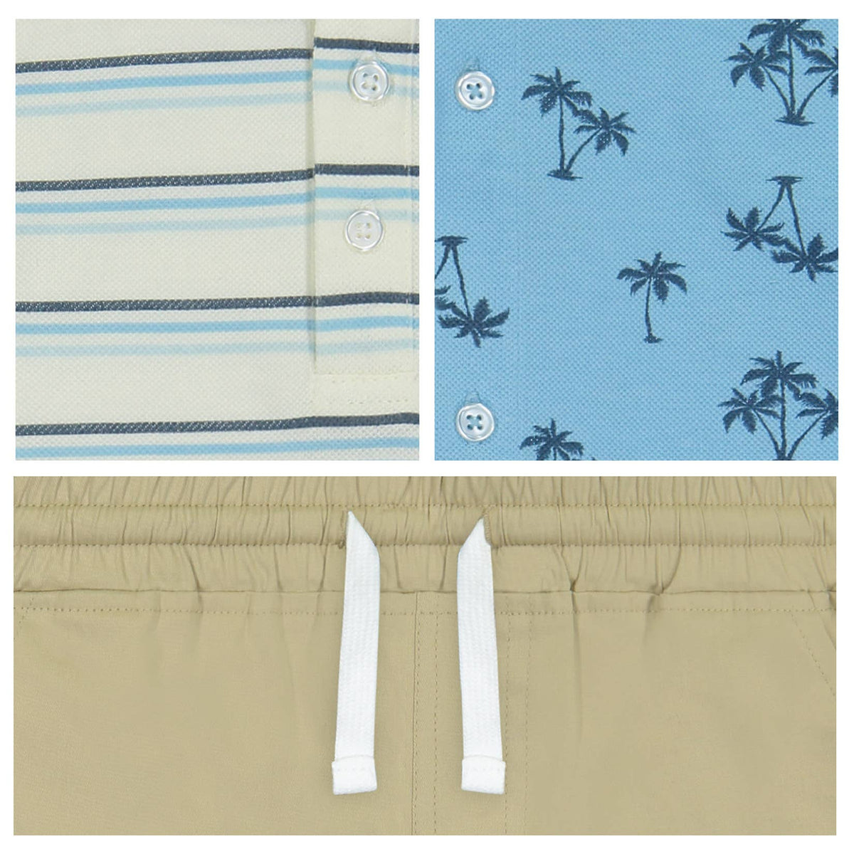 Boys 3-Piece Button-down Set - Blue