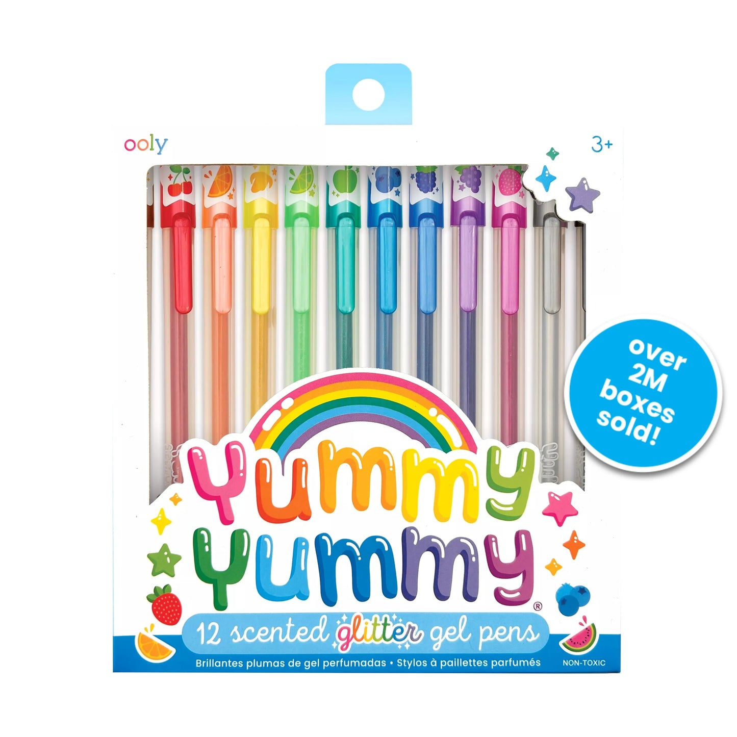 Set of 12 Ooly Yummy Yummy Scented Glitter Gel Pens in assorted fruity colors