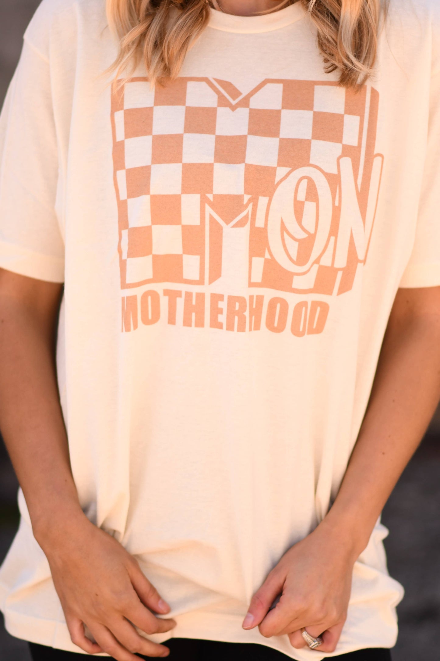 Motherhood Checkered Tee