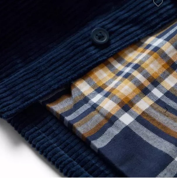 CORDUROY SHIRT JACKET-NAVY (SHACKET)