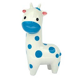 Giraffe Ceramic Bank: Blue