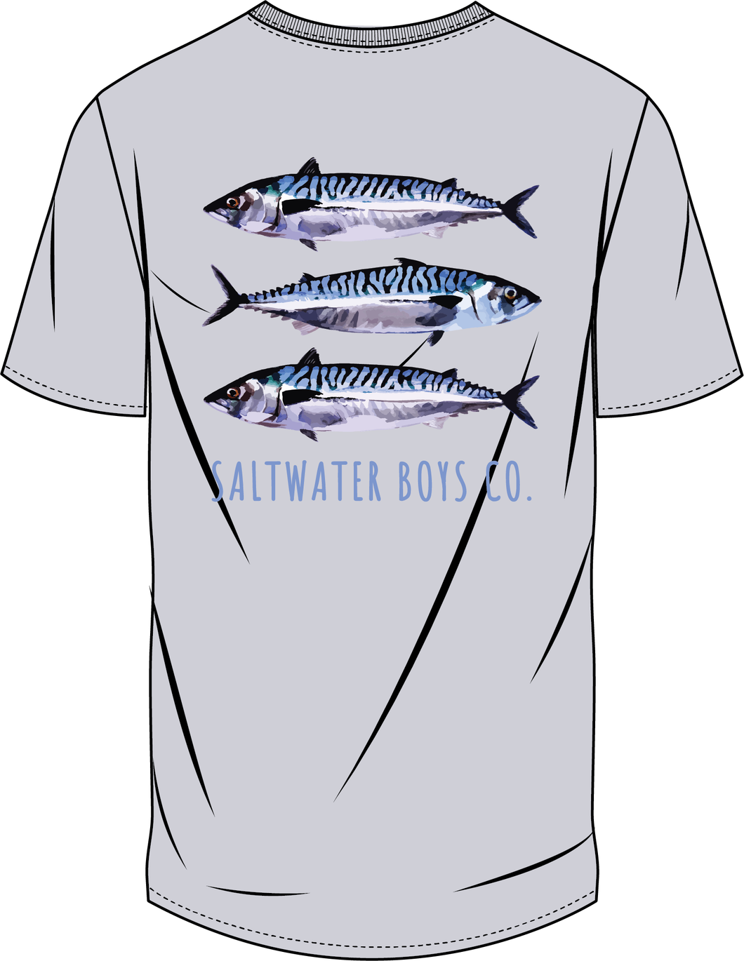 Saltwater Boys Company - SPANISH MACKEREL SS BOYS GRAPHIC TEE GREY