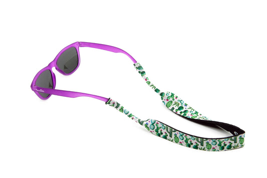 Cactus print neoprene sunglass strap by Sunnies Shades, 16.5 inches