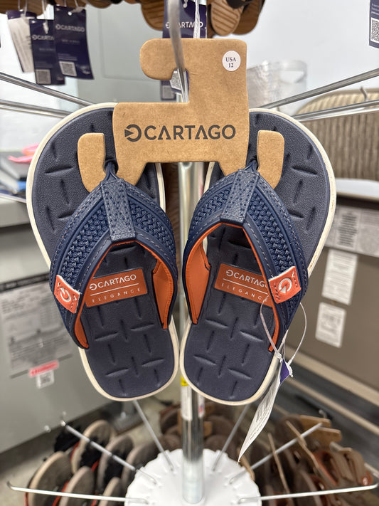 Cartago Malta IV Kids Flip Flop- Grey/Blue/Brown Tile