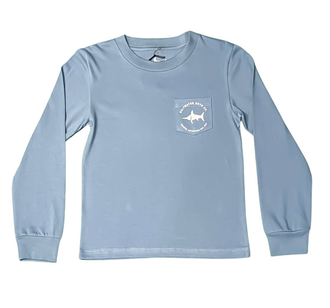 Great White Shark Graphic Pocket Tee Surf