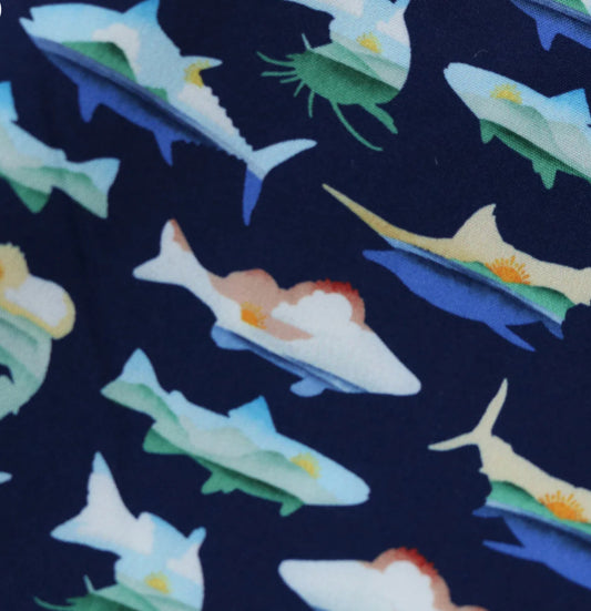 Catch of the Day LS Performance Tee-Blue Quail