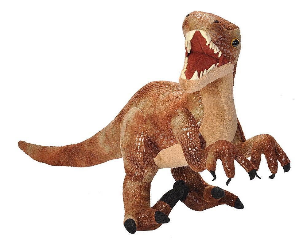 Dinosauria II Velociraptor stuffed animal, 17 inches, detailed sculpted form