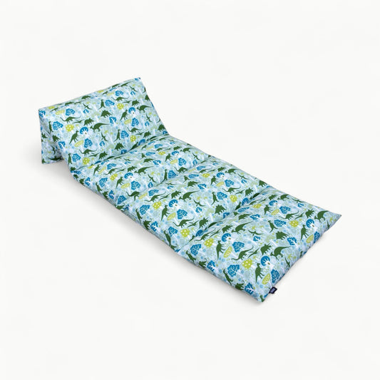 Dinomite Dinosaurs Pillow Lounger by Wildkin in soft cotton-polyester blend with four pillow pockets