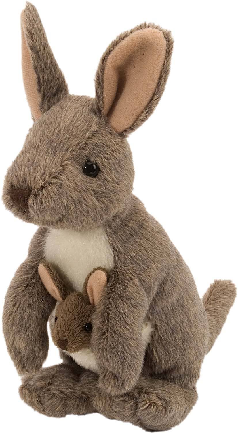 CK-Mini Kangaroo with Joey stuffed animal, 8 inches, by Wild Republic
