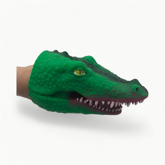 Fierce Crocodile Hand Puppets by Streamline in TPR material for imaginative play