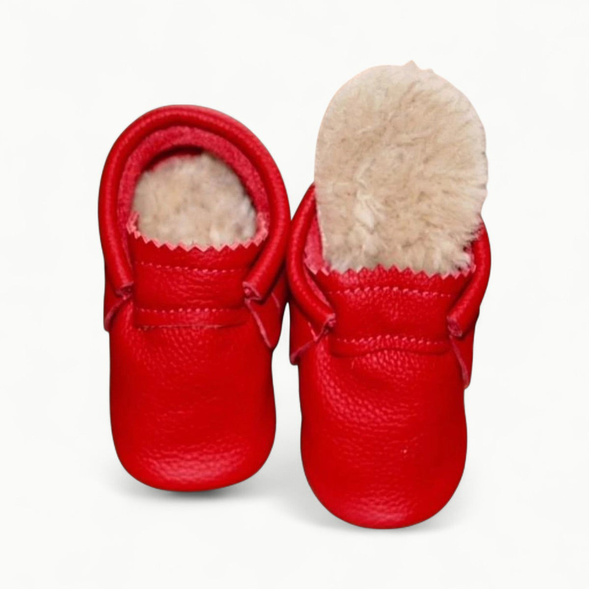 Mishmoccs natural sheepskin insoles for baby and toddler moccasins