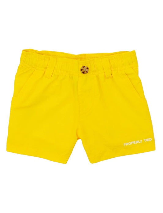 Mallard Shorts in lemon by Properly Tied, ParkerJoe premium boys' boutique