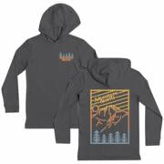 Adventure Awaits Hooded Long Sleeve in Vintage Black by Tiny Whales