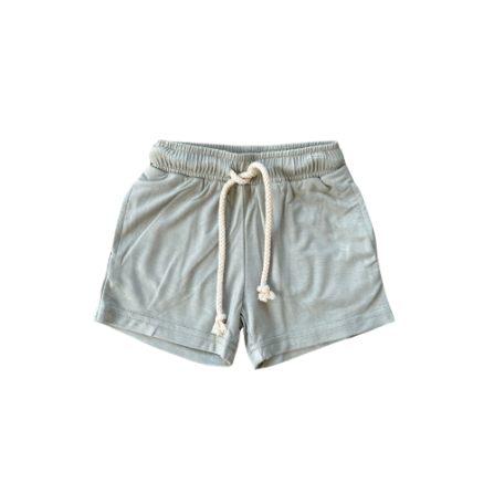 Baby Sprouts boy's everyday shorts in seagrass bamboo terry with relaxed fit
