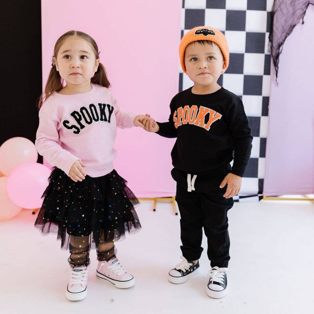 Spooky Patch Halloween Sweatshirt - Kids Halloween Crewneck