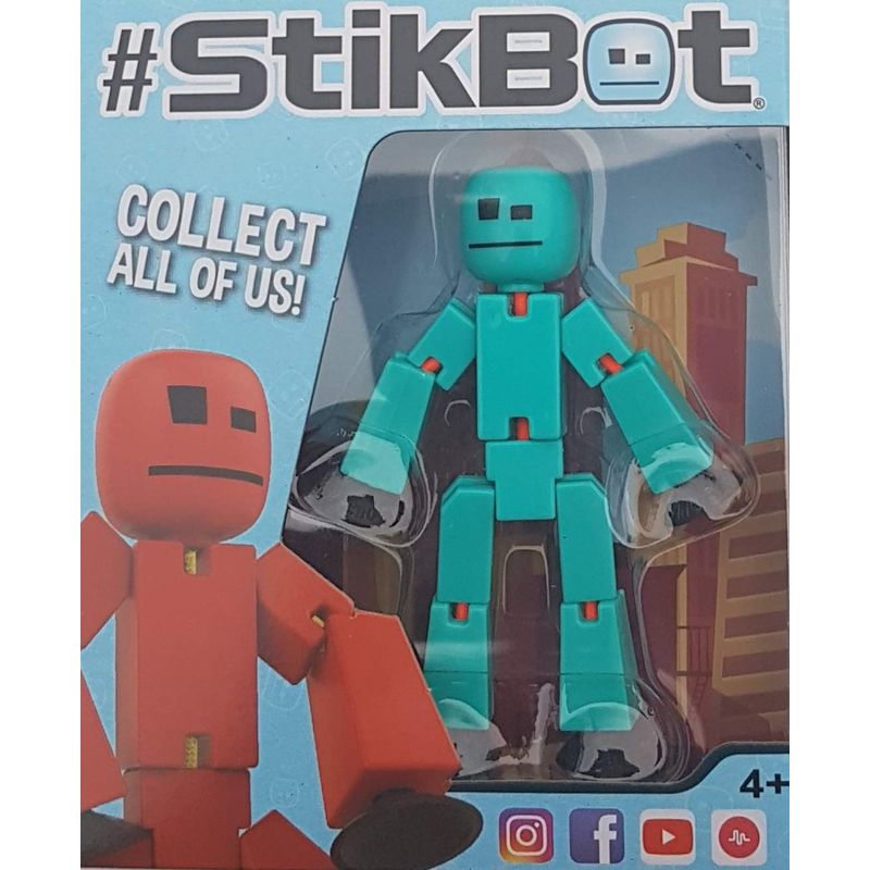 StikBot posable figure with suction-cup hands and feet, assorted Zing activity toy