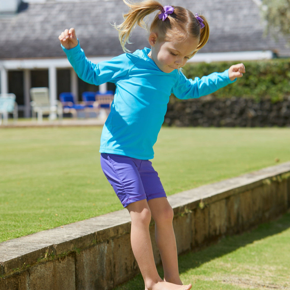 Kid's Long Sleeve Sun & Swim Shirt: Purple