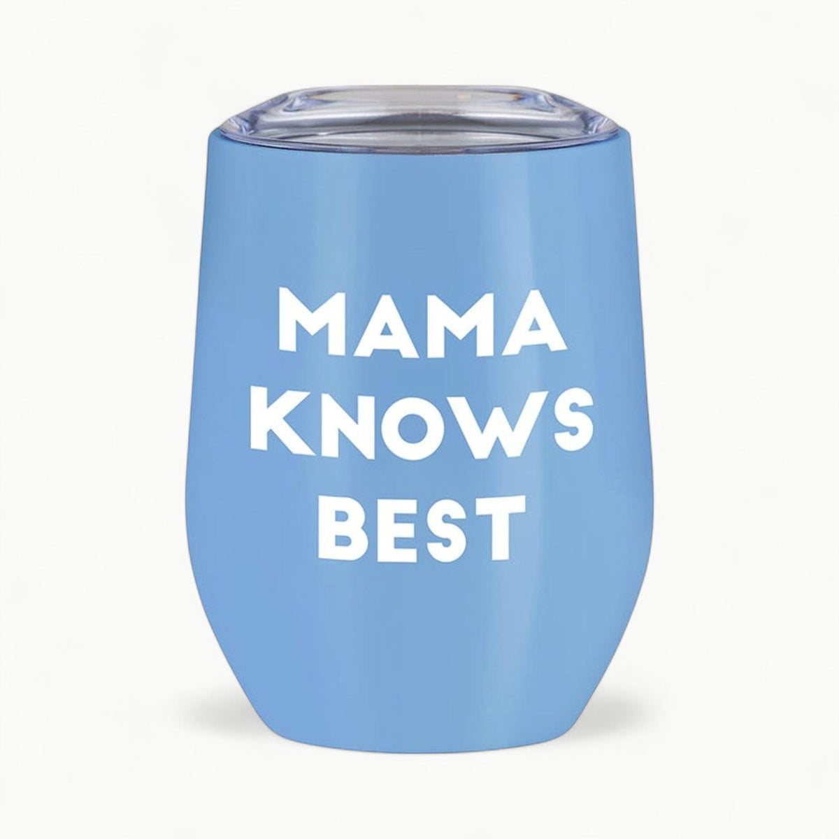 Mama Knows Best stainless steel tumbler by Slant, 12 oz capacity, refined design