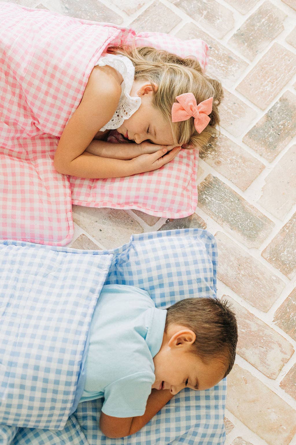 Toddler Nap Mat - Blue Gingham