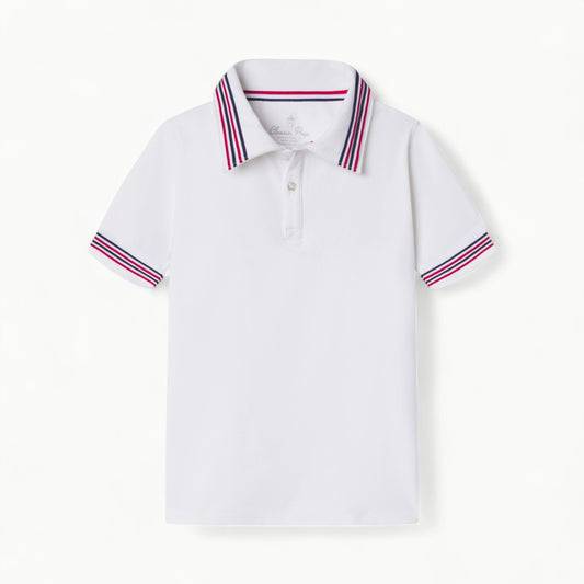Classic Prep Terence Tennis Performance Americana Polo, Bright White