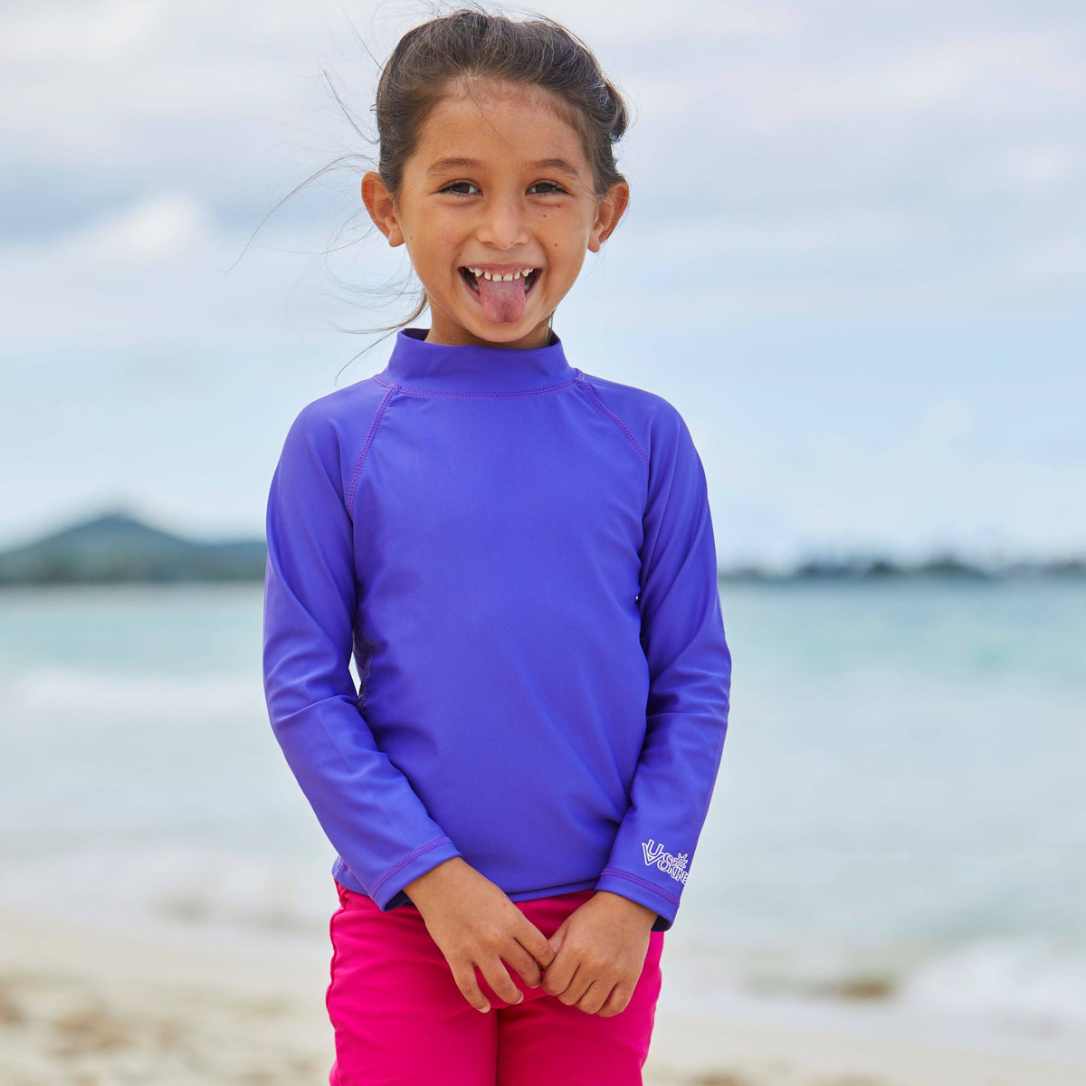 Kid's Long Sleeve Sun & Swim Shirt: Purple