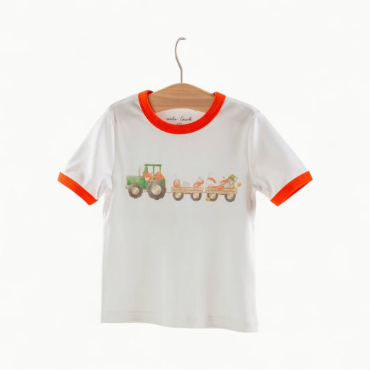 Crawfish Crew Cotton Tee in organic cotton with short sleeves and ribbed neckline