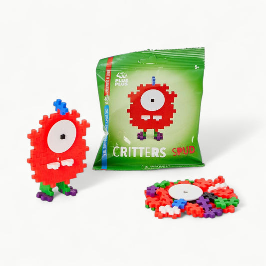 Spud Critter construction toy from Plus-Plus USA—collectible character building set