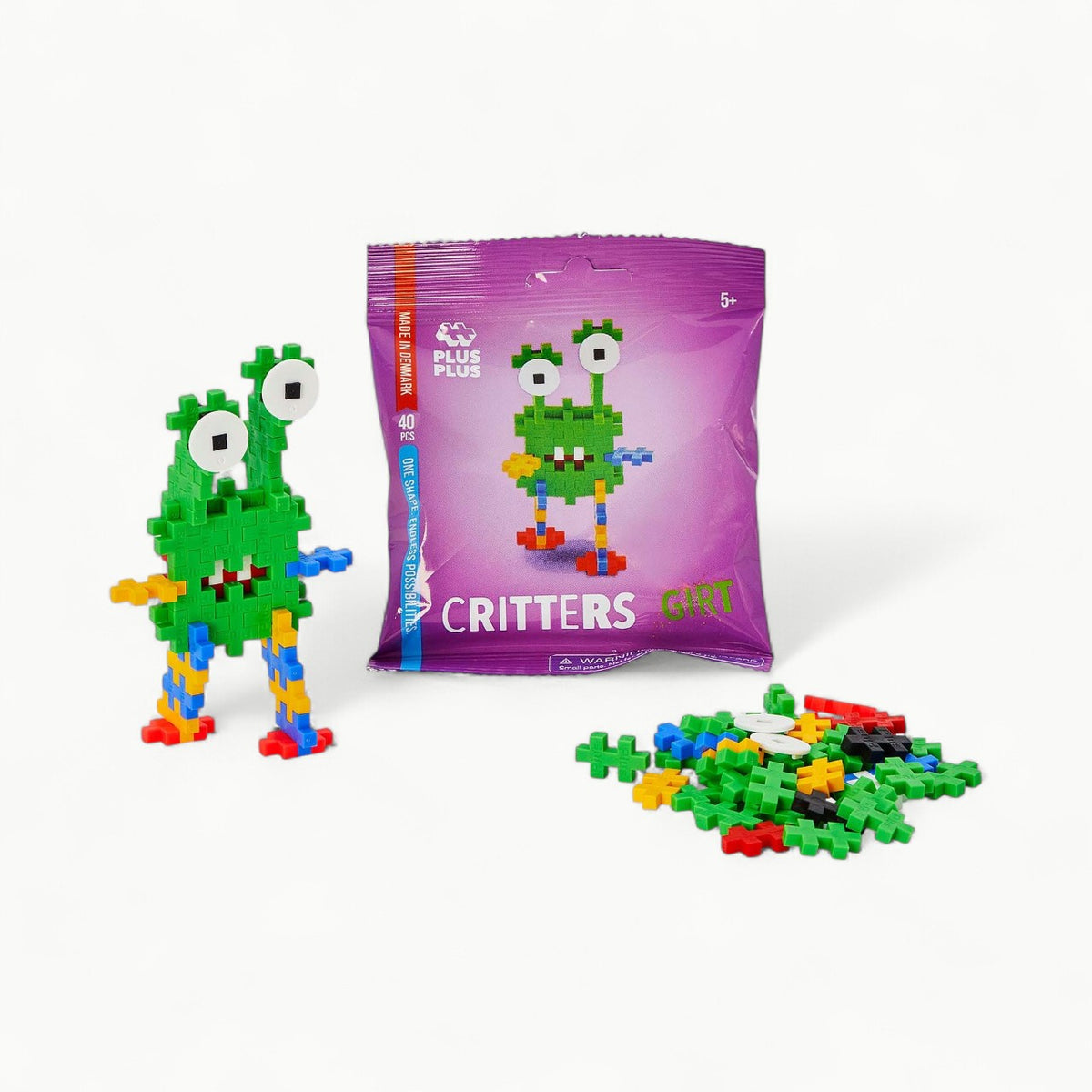 Girt Plus-Plus Critter—a quirky, collectible character figure for imaginative play